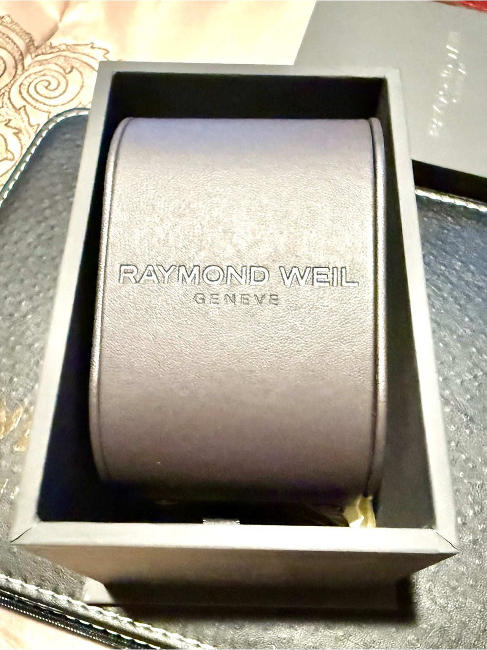 Raymond Weil Silver Dial Moonphase Watch with Black Leather Strap - Picture 6 of 8
